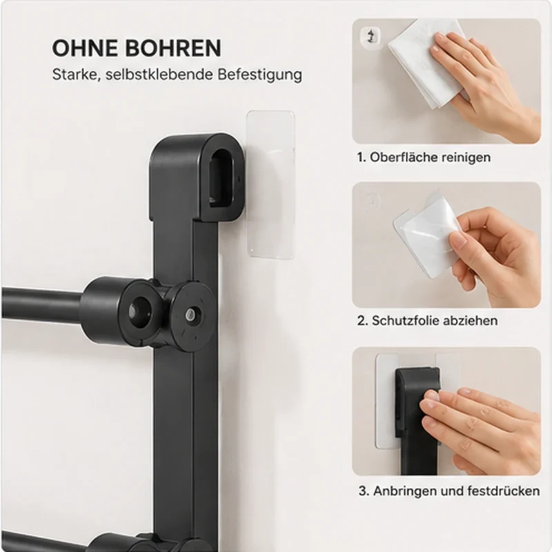 Klappbares Wand-Schuhregal – 2 Ebenen, 30/50 cm