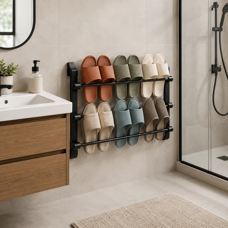 Klappbares Wand-Schuhregal – 2 Ebenen, 30/50 cm