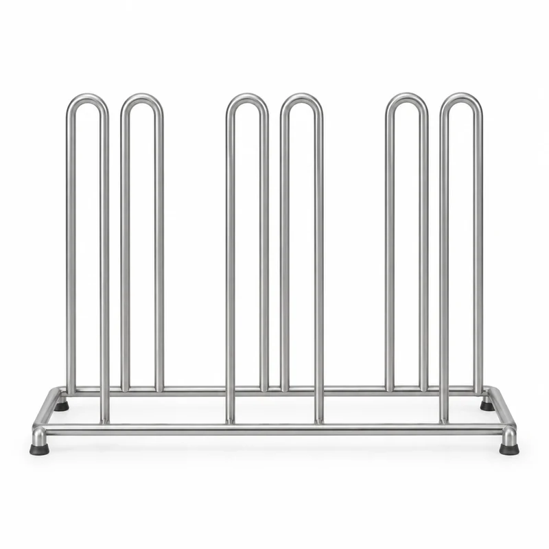 Stiefelhalter Silber für 3 Paar – 57,2 × 18,2 × 43 cm