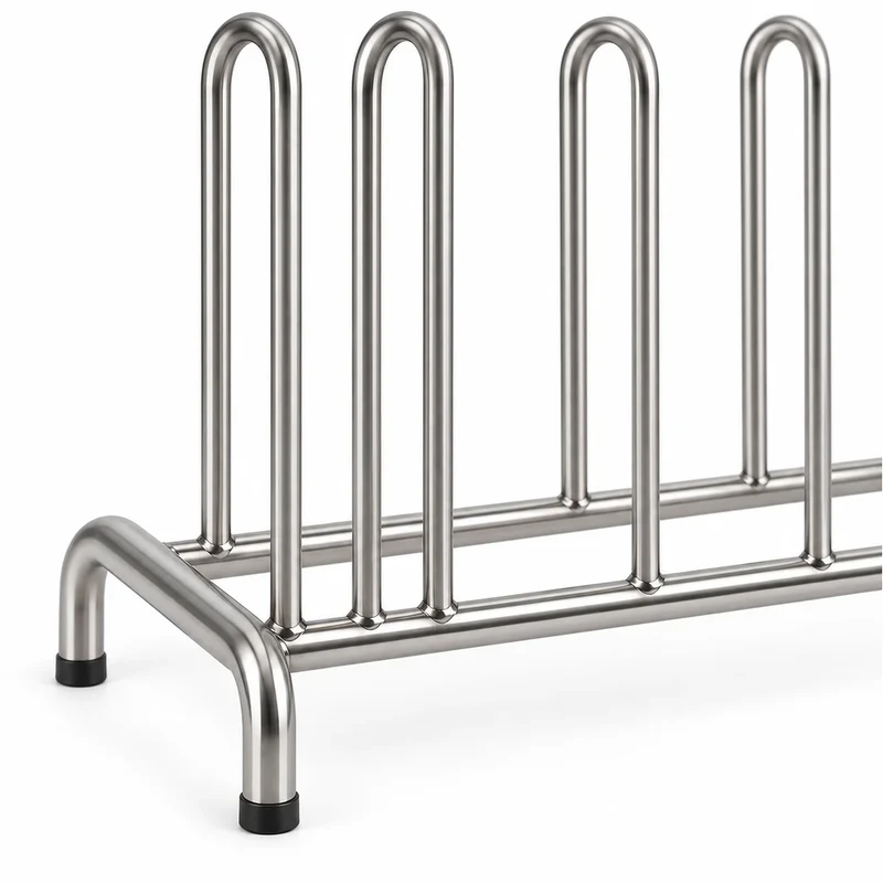 Stiefelhalter Silber für 3 Paar – 57,2 × 18,2 × 43 cm
