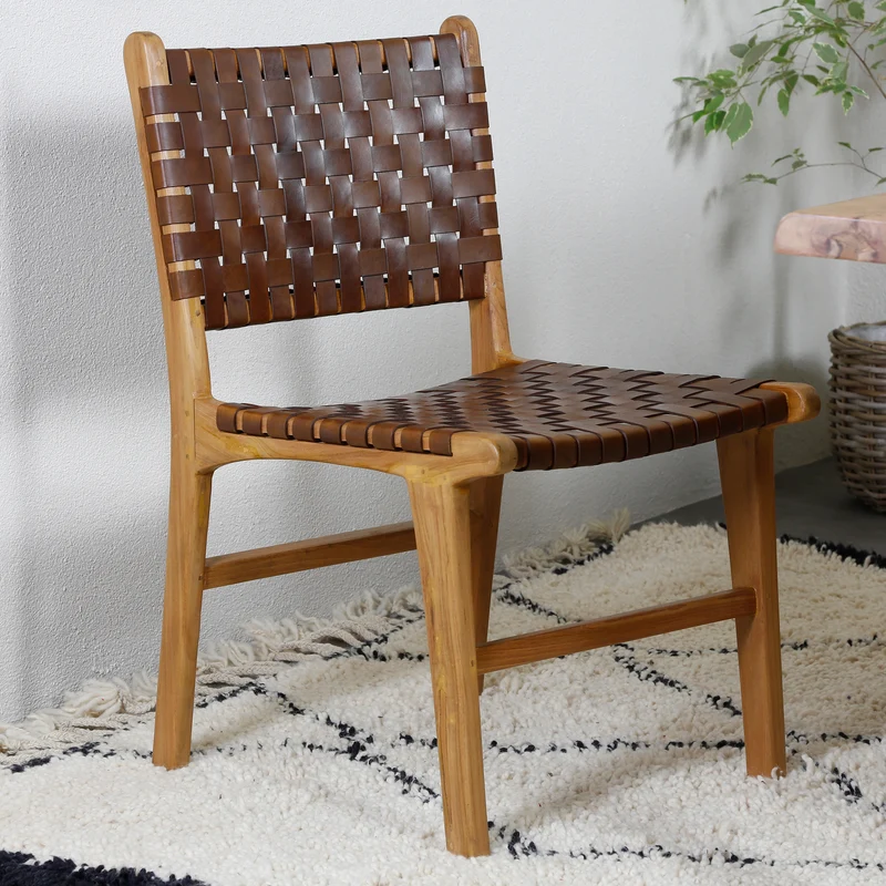 Esszimmerstuhl Braun Leder