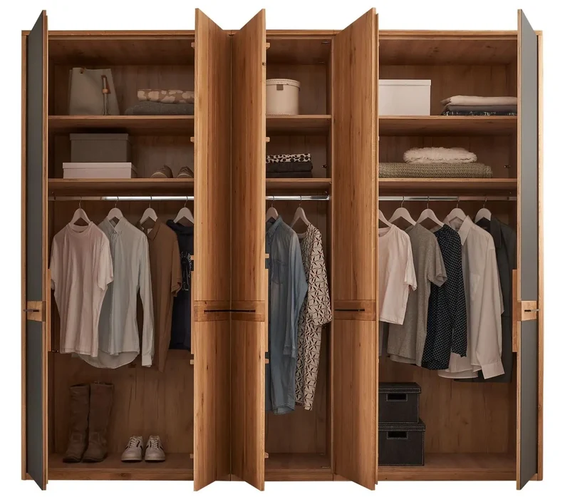 Kleiderschrank Schrank Schlafzimmer +Maße: 256x221x59cm +Massivholz +Eiche +vers. Farben +als Set erhältlich