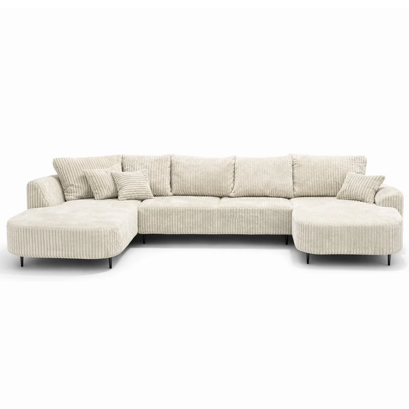 Wohnlandschaft Breitcord beige - Mystery