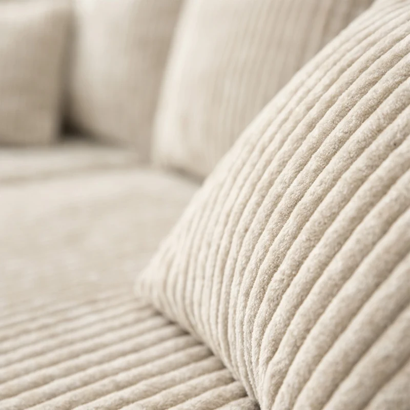 Wohnlandschaft Breitcord beige - Mystery