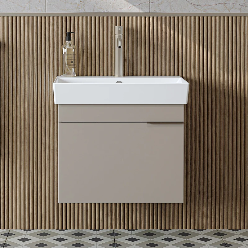 Roomart Badmöbel LYCIA 60 cm, Waschtisch mit Keramik-Waschbecken, in 4 Farben