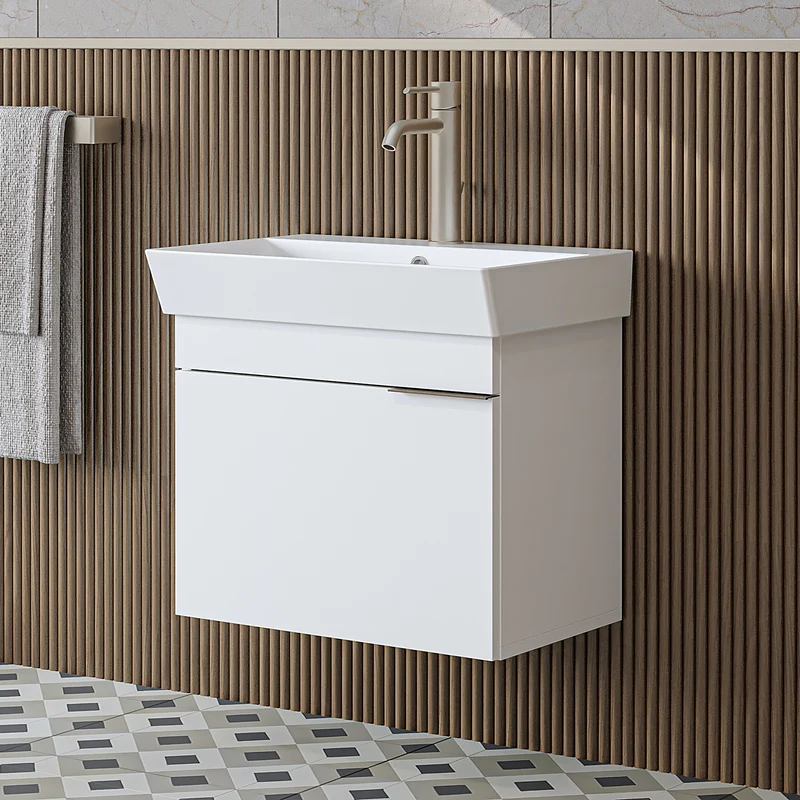 Roomart Badmöbel LYCIA 60 cm, Waschtisch mit Keramik-Waschbecken, in 4 Farben
