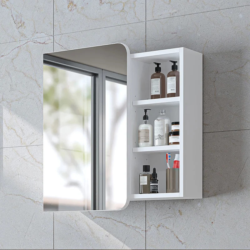 Roomart Badmöbel-Set LYCIA 82 cm, 4-teilig mit Spiegelschrank und Hochschrank, in 4 Farben