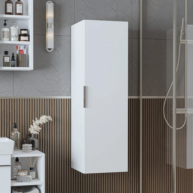 Roomart Badmöbel-Set LYCIA 82 cm, 4-teilig mit Spiegelschrank und Hochschrank, in 4 Farben