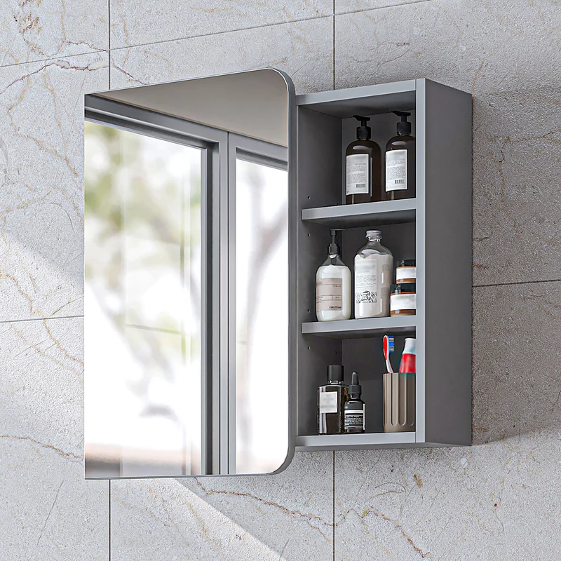 Roomart Badmöbel-Set LYCIA 82 cm, 4-teilig mit Spiegelschrank und Hochschrank, in 4 Farben