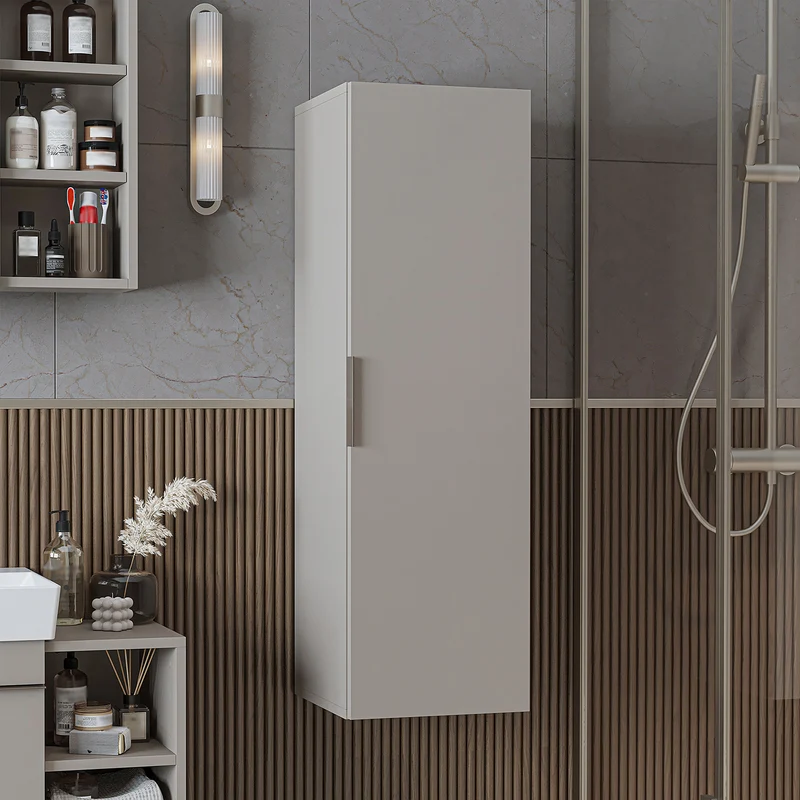 Roomart Badmöbel-Set LYCIA 82 cm, 4-teilig mit Spiegelschrank und Hochschrank, in 4 Farben