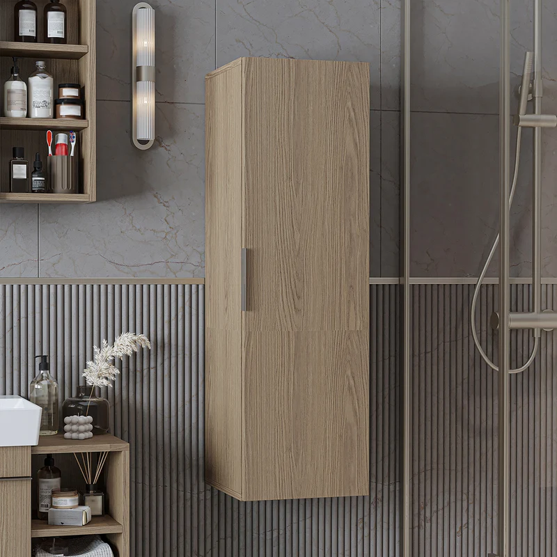Roomart Badmöbel-Set LYCIA 82 cm, 4-teilig mit Spiegelschrank und Hochschrank, in 4 Farben