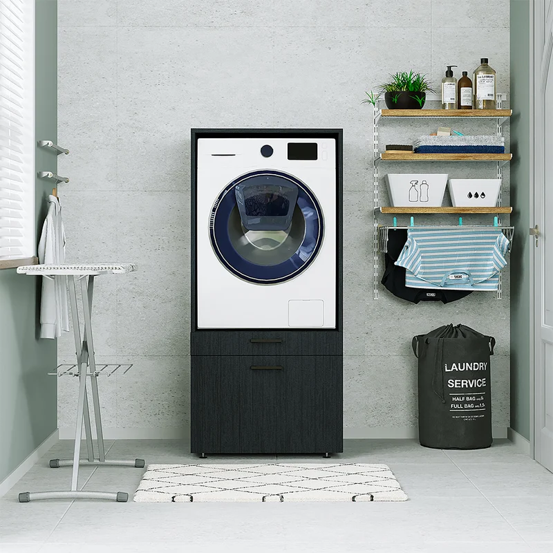 Roomart Waschmaschinenschrank SERIE 2, 67 cm, mit Ausziehbrett und Schublade, in 3 Farben