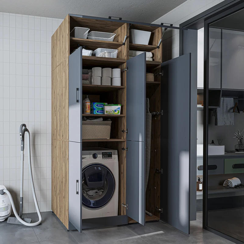 Roomart Waschmaschinenschrank DORA-II, 115 cm, für Waschmaschine und Trockner, in 5 Farben