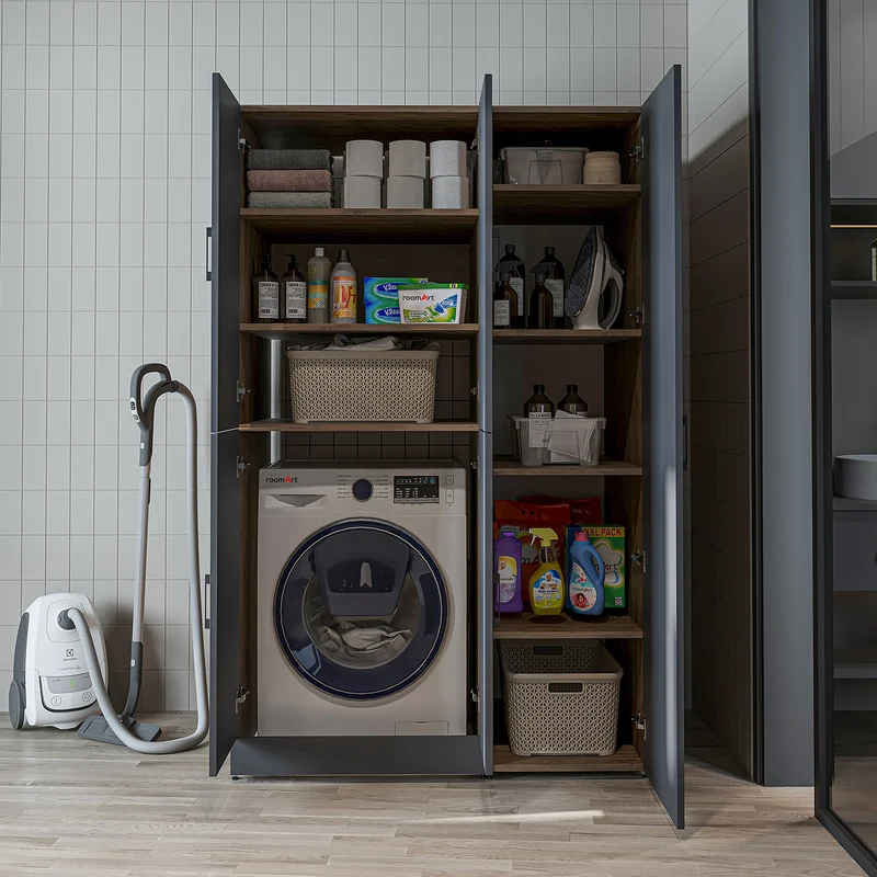 Roomart Waschmaschinenschrank DORA-II, 115 cm, für Waschmaschine und Trockner, in 5 Farben