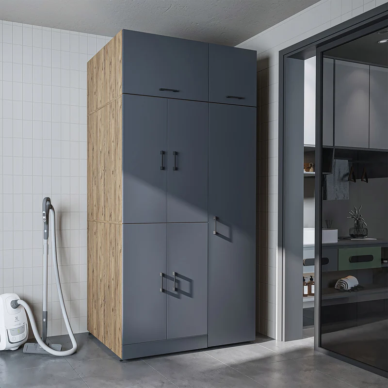 Roomart Waschmaschinenschrank DORA-II, 115 cm, für Waschmaschine und Trockner, in 5 Farben