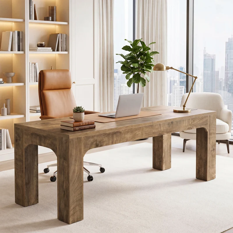 Schreibtisch für 2 Personen 180 cm, Doppel-Schreibtisch für Homeoffice & Büro