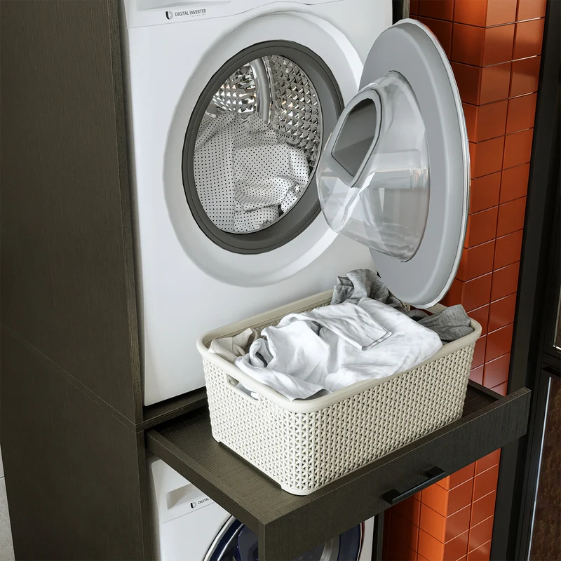 Roomart Waschmaschinenschrank DUO-I, 67 cm, für Waschmaschine und Trockner