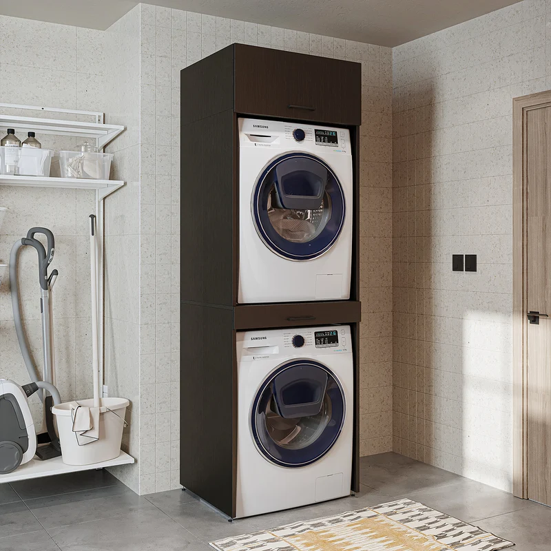 Roomart Waschmaschinenschrank DUO-I, 67 cm, für Waschmaschine und Trockner