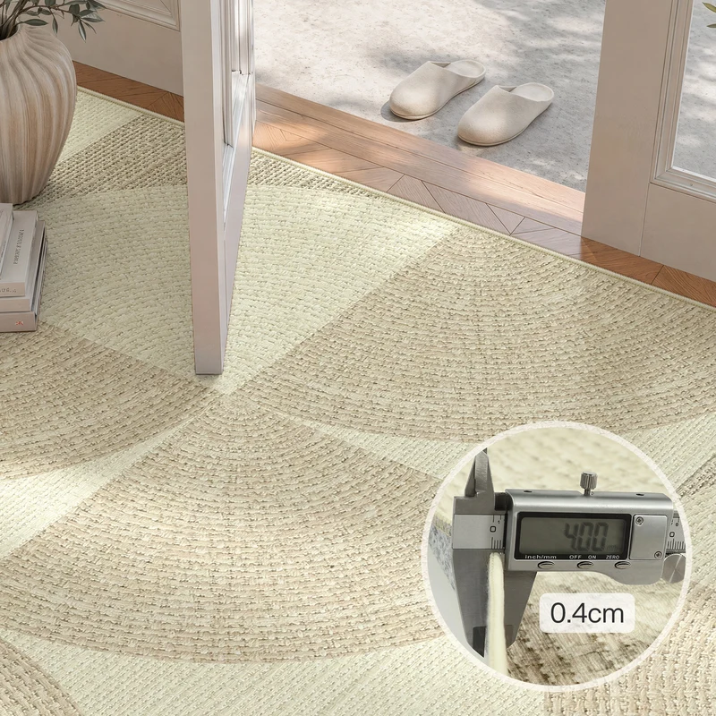 Tribesigns Geometrischer Teppich, Moderner Kurzflor Wohnzimmerteppich, Waschbar & Rutschfest