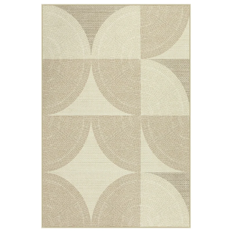 Tribesigns Geometrischer Teppich, Moderner Kurzflor Wohnzimmerteppich, Waschbar & Rutschfest