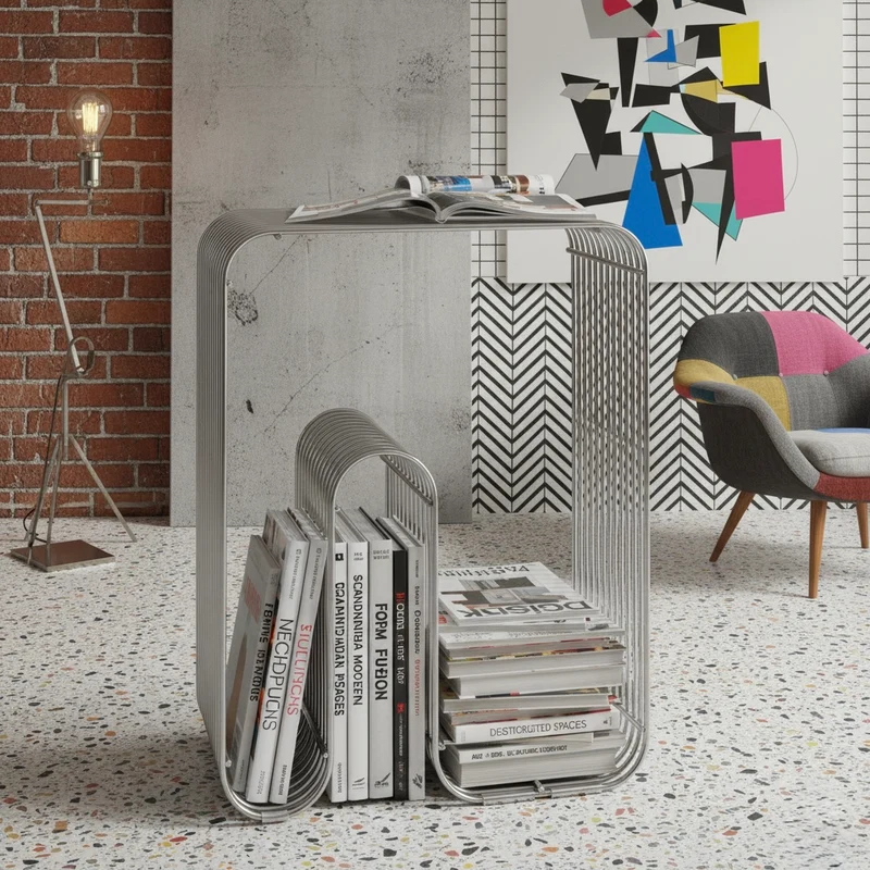 Curva Metal Stool & Side Table – Modern Scandinavian Stainless Steel Design