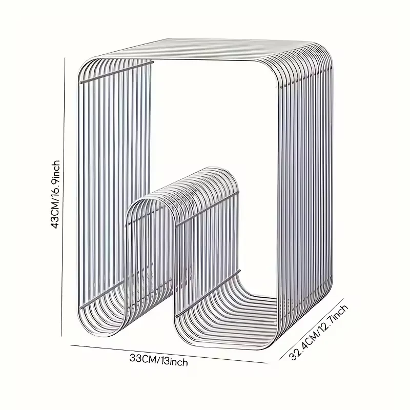 Curva Metal Stool & Side Table – Modern Scandinavian Stainless Steel Design