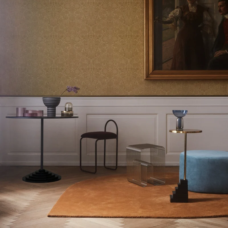 Curva Metal Stool & Side Table – Modern Scandinavian Stainless Steel Design