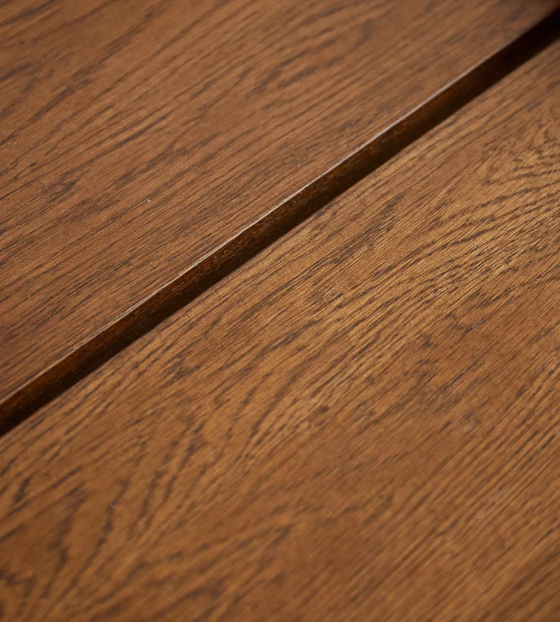 Mekia – Bank aus geräucherter Eiche, 110 × 35 × 45 cm