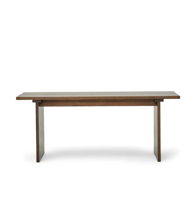 Mekia – Bank aus geräucherter Eiche, 110 × 35 × 45 cm