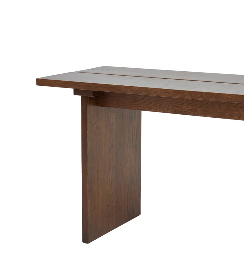 Mekia – Bank aus geräucherter Eiche, 110 × 35 × 45 cm