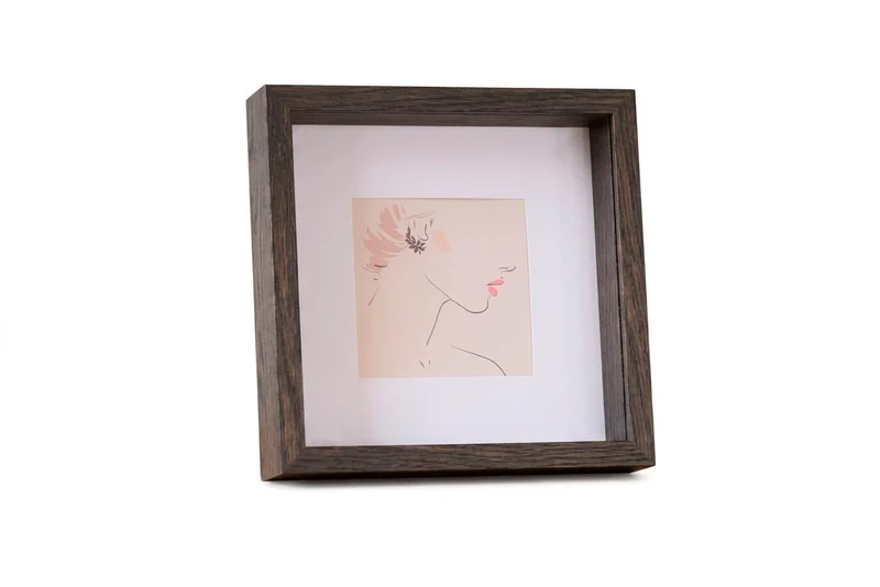 Salma tiefer Bilderrahmen Räuchereiche 25x25 cm