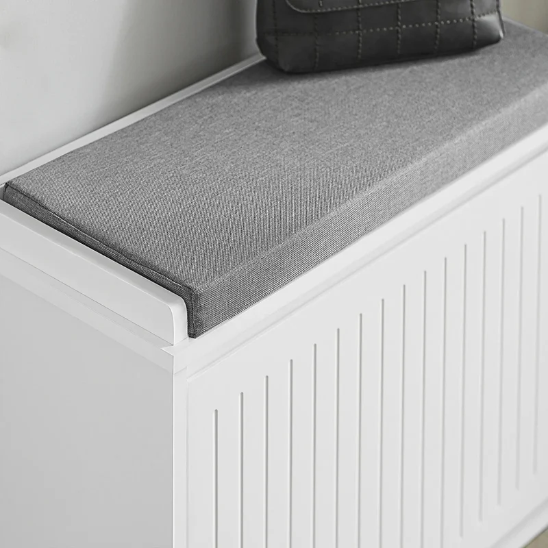 Schuhschrank mit Schuhbank Weiß 62x46x26 cm für den Flur