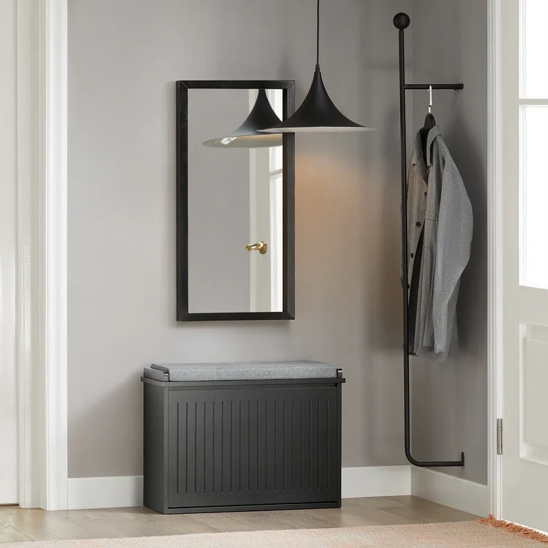 Schuhschrank mit Schuhbank Weiß 62x46x26 cm für den Flur