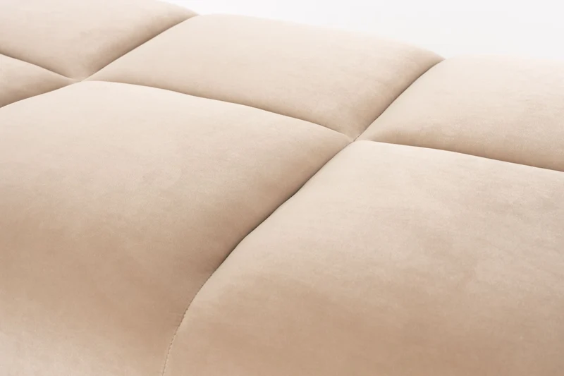 Hocker Hazel Beige mit Eukalyptusholz-Gestell von Zuiver