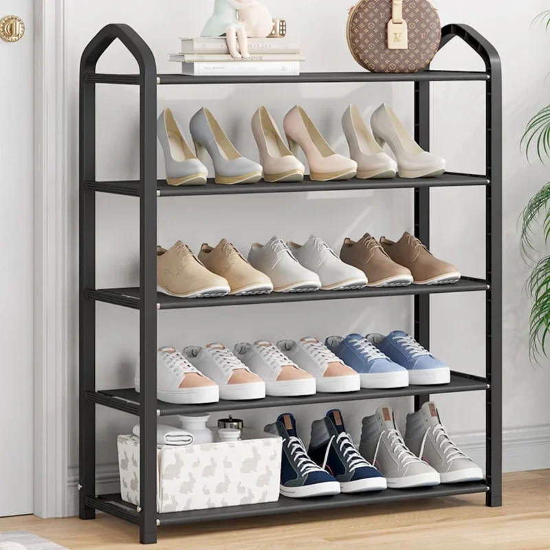 Schuhregal Schwarz mit 3–5 Ebenen