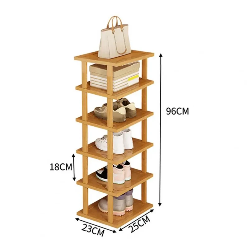 Schuhregal Bambus 6 Ebenen 96x25x23 cm Schuhaufbewahrung