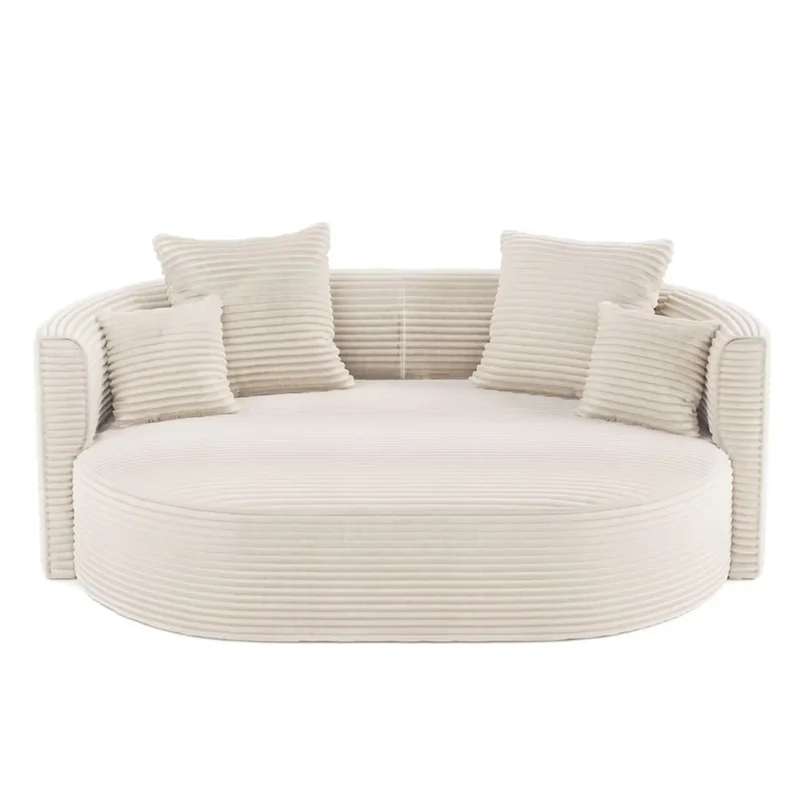 2,5 Sitzer Loungesofa Breitcord Beige – Isalie