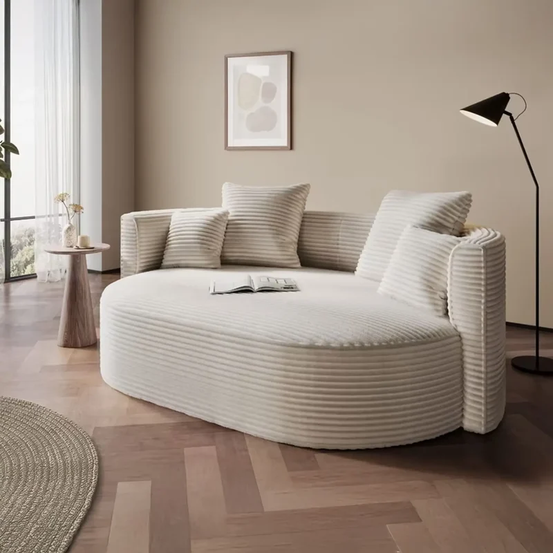 2,5 Sitzer Loungesofa Breitcord Beige – Isalie