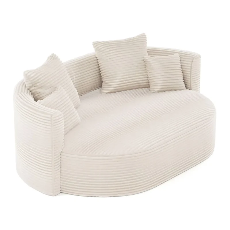 2,5 Sitzer Loungesofa Breitcord Beige – Isalie
