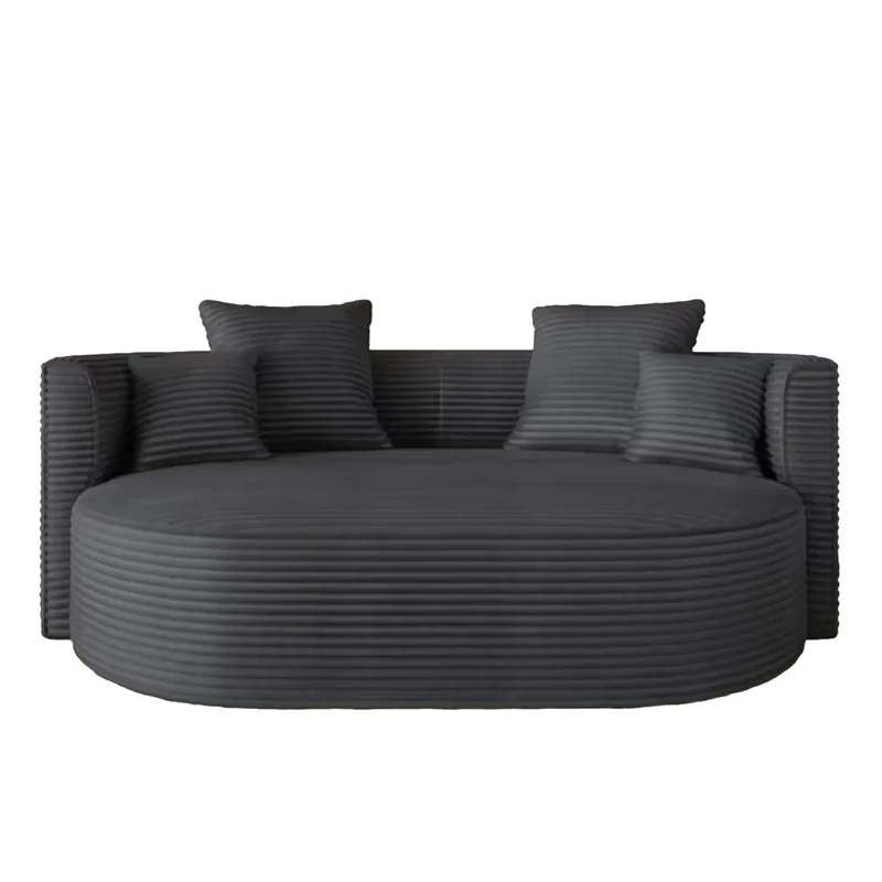 2,5 Sitzer Loungesofa Breitcord Anthrazit – Isalie
