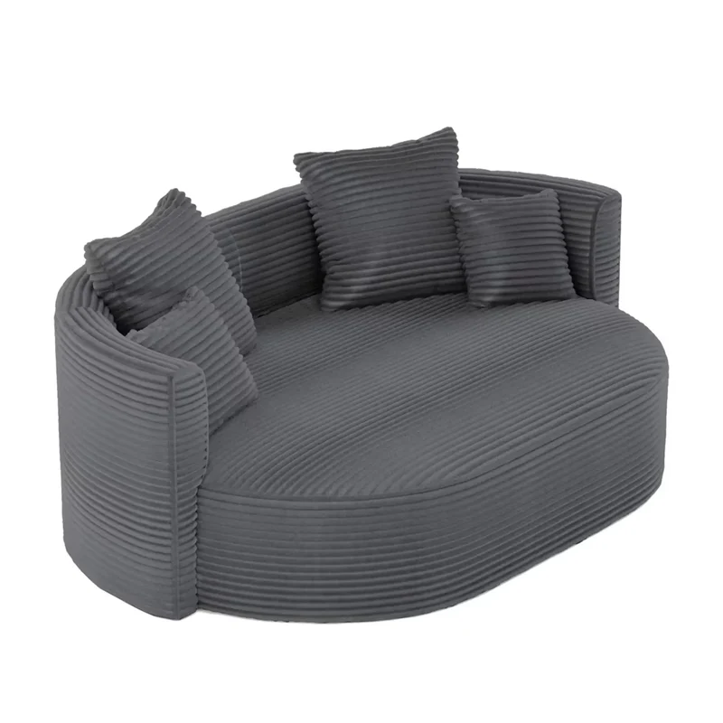 2,5 Sitzer Loungesofa Breitcord Anthrazit – Isalie