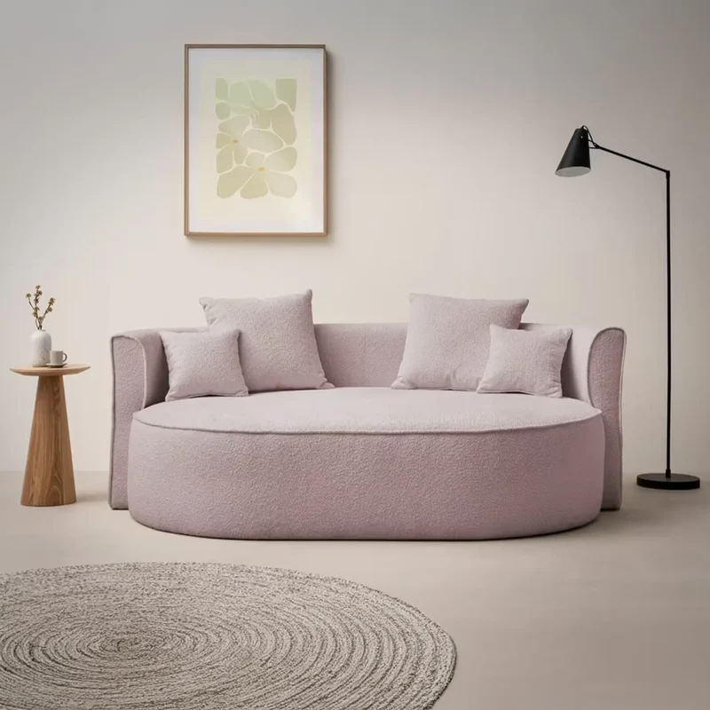 2,5 Sitzer Loungesofa Boucle hellflieder – Isalie