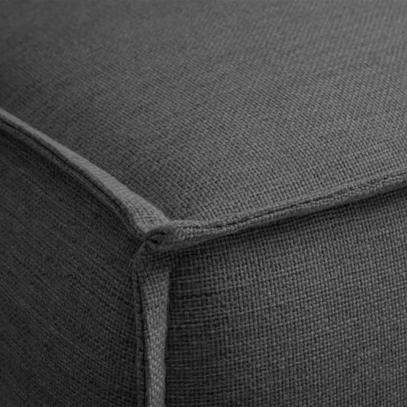 Ecksofa Webstoff Grau Schlaffunktion Bettkasten - Tvinnu