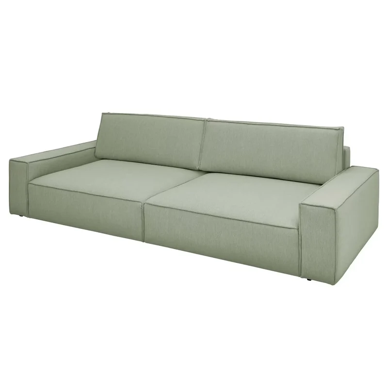 Big Sofa Leinenoptik hellgrün - Sherwood