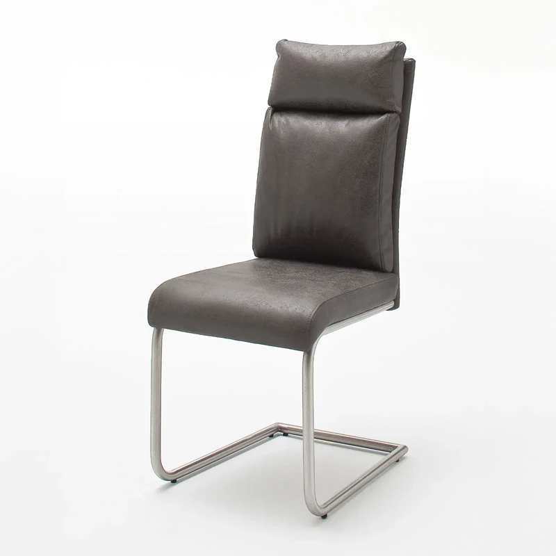 2er Set Freischwinger-Stuhl Antiklook grau - Pia