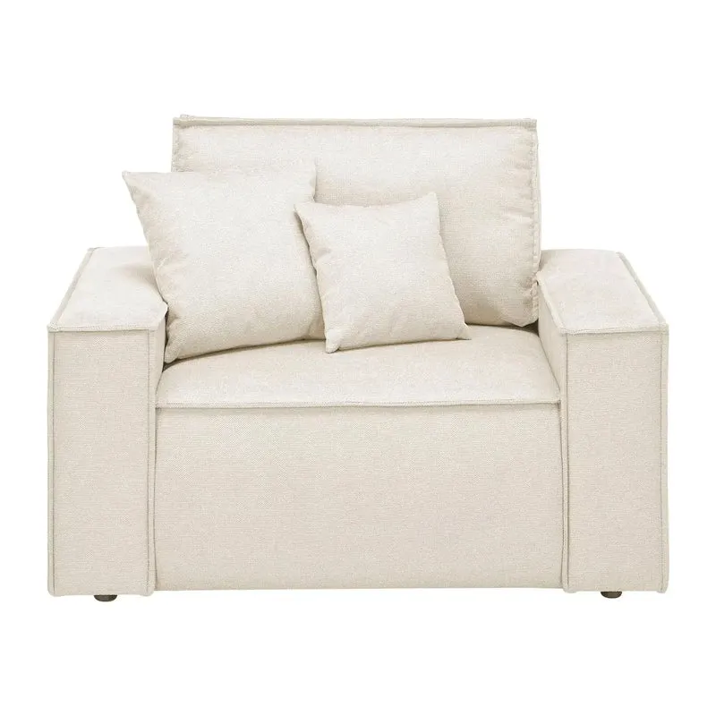 Loveseat Sessel Webstoff creme - Finnley