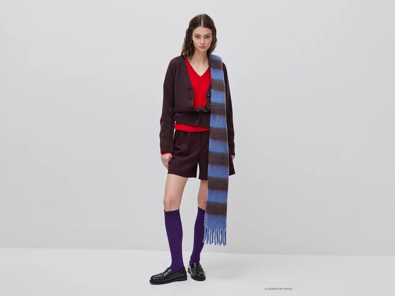 Oversize-Strickjacke aus Wollmischung