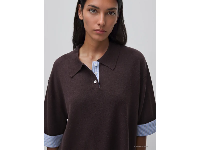 Poloshirt aus Wollmischung