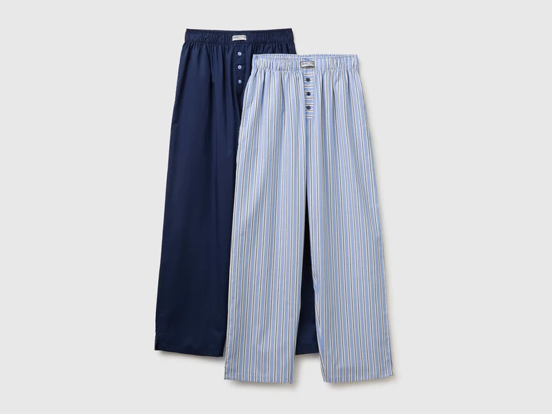 Zwei Pyjamahosen aus 100 % Baumwolle