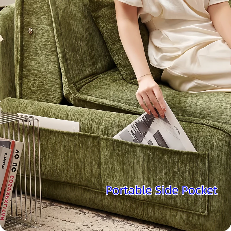 Elektrisches Schlafsofa mit Fernbedienung aus Chenille-Stoff